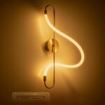 kelvo® GLOW KLV-101-0169 Φωτιστικό Τοίχου / Απλίκα LED 18W 1800lm 360° AC 220-240V IP20 Ρυθμιζόμενο Λευκό CCT με On/Off 2700K/4500K/6000K – Lumileds SMD Chip – Χρυσό Πλατίνα – Μ30 x Π15 x Υ70cm – 3 Χρόνια Εγγύηση