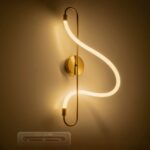 kelvo® GLOW KLV-101-0169 Φωτιστικό Τοίχου / Απλίκα LED 18W 1800lm 360° AC 220-240V IP20 Ρυθμιζόμενο Λευκό CCT με On/Off 2700K/4500K/6000K – Lumileds SMD Chip – Χρυσό Πλατίνα – Μ30 x Π15 x Υ70cm – 3 Χρόνια Εγγύηση