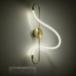 kelvo® GLOW KLV-101-0169 Φωτιστικό Τοίχου / Απλίκα LED 18W 1800lm 360° AC 220-240V IP20 Ρυθμιζόμενο Λευκό CCT με On/Off 2700K/4500K/6000K – Lumileds SMD Chip – Χρυσό Πλατίνα – Μ30 x Π15 x Υ70cm – 3 Χρόνια Εγγύηση