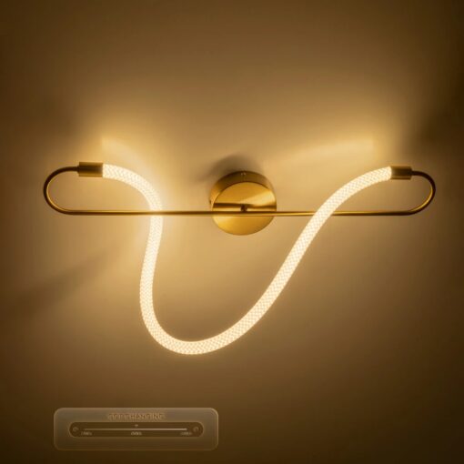 kelvo® GLOW KLV-101-0169-V2 Φωτιστικό Οροφής LED 18W 1800lm 360° AC 220-240V IP20 Ρυθμιζόμενο Λευκό CCT με On/Off 2700K/4500K/6000K – Lumileds SMD Chip – Χρυσό Πλατίνα – Μ30 x Π15 x Υ70cm – 3 Χρόνια Εγγύηση