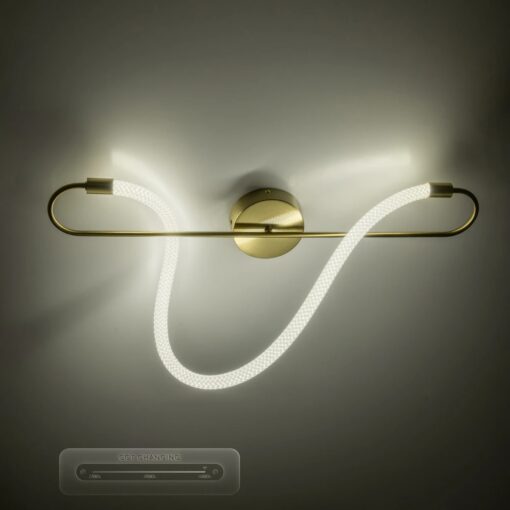 kelvo® GLOW KLV-101-0169-V2 Φωτιστικό Οροφής LED 18W 1800lm 360° AC 220-240V IP20 Ρυθμιζόμενο Λευκό CCT με On/Off 2700K/4500K/6000K – Lumileds SMD Chip – Χρυσό Πλατίνα – Μ30 x Π15 x Υ70cm – 3 Χρόνια Εγγύηση