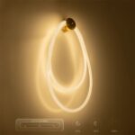 kelvo® GLOW KLV-101-0170 Φωτιστικό Τοίχου / Απλίκα LED 45W 4500lm 360° AC 220-240V IP20 Ρυθμιζόμενο Λευκό CCT με Χειριστήριο από 2700K έως 6000K Dimmable – Lumileds SMD Chip – Χρυσό Πλατίνα – Μ30 x Π15 x Υ110cm – 3 Χρόνια Εγγύηση