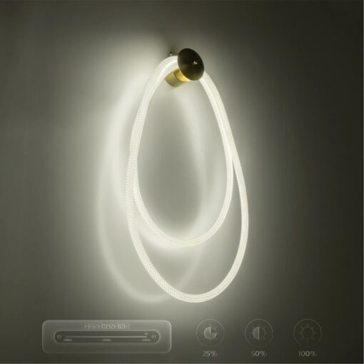 kelvo® GLOW KLV-101-0170 Φωτιστικό Τοίχου / Απλίκα LED 45W 4500lm 360° AC 220-240V IP20 Ρυθμιζόμενο Λευκό CCT με Χειριστήριο από 2700K έως 6000K Dimmable – Lumileds SMD Chip – Χρυσό Πλατίνα – Μ30 x Π15 x Υ110cm – 3 Χρόνια Εγγύηση
