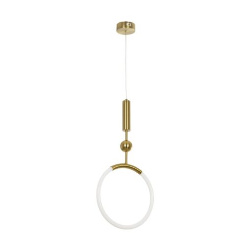 kelvo® GLOW KLV-101-0175 Κρεμαστό Φωτιστικό Οροφής LED 18W 1800lm 360° AC 220-240V IP20 Ρυθμιζόμενο Λευκό CCT με On/Off 2700K/4500K/6000K – Lumileds SMD Chip – Χρυσό Πλατίνα – Μ30 x Π6 x Υ60cm – 3 Χρόνια Εγγύηση