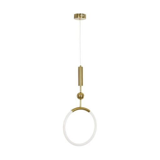 kelvo® GLOW KLV-101-0175 Κρεμαστό Φωτιστικό Οροφής LED 18W 1800lm 360° AC 220-240V IP20 Ρυθμιζόμενο Λευκό CCT με On/Off 2700K/4500K/6000K – Lumileds SMD Chip – Χρυσό Πλατίνα – Μ30 x Π6 x Υ60cm – 3 Χρόνια Εγγύηση