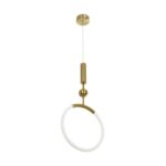 kelvo® GLOW KLV-101-0175 Κρεμαστό Φωτιστικό Οροφής LED 18W 1800lm 360° AC 220-240V IP20 Ρυθμιζόμενο Λευκό CCT με On/Off 2700K/4500K/6000K – Lumileds SMD Chip – Χρυσό Πλατίνα – Μ30 x Π6 x Υ60cm – 3 Χρόνια Εγγύηση