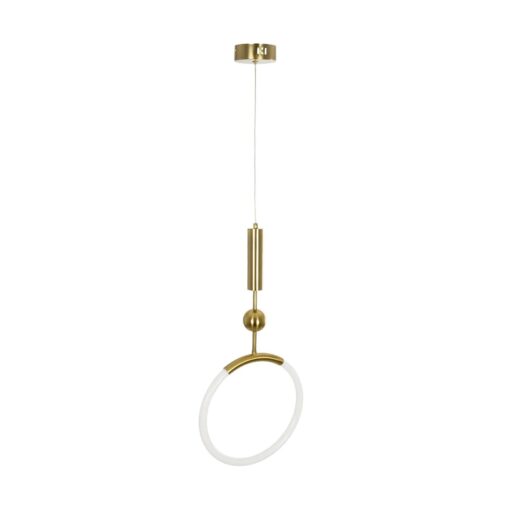 kelvo® GLOW KLV-101-0175 Κρεμαστό Φωτιστικό Οροφής LED 18W 1800lm 360° AC 220-240V IP20 Ρυθμιζόμενο Λευκό CCT με On/Off 2700K/4500K/6000K – Lumileds SMD Chip – Χρυσό Πλατίνα – Μ30 x Π6 x Υ60cm – 3 Χρόνια Εγγύηση