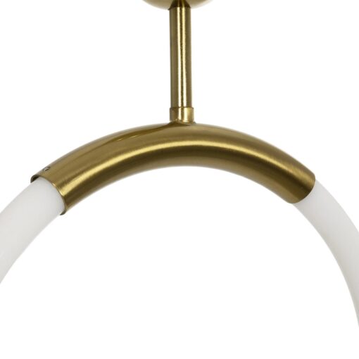 kelvo® GLOW KLV-101-0175 Κρεμαστό Φωτιστικό Οροφής LED 18W 1800lm 360° AC 220-240V IP20 Ρυθμιζόμενο Λευκό CCT με On/Off 2700K/4500K/6000K – Lumileds SMD Chip – Χρυσό Πλατίνα – Μ30 x Π6 x Υ60cm – 3 Χρόνια Εγγύηση