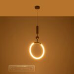 kelvo® GLOW KLV-101-0175 Κρεμαστό Φωτιστικό Οροφής LED 18W 1800lm 360° AC 220-240V IP20 Ρυθμιζόμενο Λευκό CCT με On/Off 2700K/4500K/6000K – Lumileds SMD Chip – Χρυσό Πλατίνα – Μ30 x Π6 x Υ60cm – 3 Χρόνια Εγγύηση