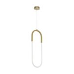 kelvo® GLOW KLV-101-0176 Κρεμαστό Φωτιστικό Οροφής LED 18W 1800lm 360° AC 220-240V IP20 Ρυθμιζόμενο Λευκό CCT με On/Off 2700K/4500K/6000K – Lumileds SMD Chip – Χρυσό Πλατίνα – Μ20 x Π2.5 x Υ60cm – 3 Χρόνια Εγγύηση