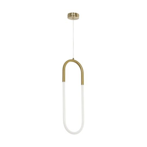 kelvo® GLOW KLV-101-0176 Κρεμαστό Φωτιστικό Οροφής LED 18W 1800lm 360° AC 220-240V IP20 Ρυθμιζόμενο Λευκό CCT με On/Off 2700K/4500K/6000K – Lumileds SMD Chip – Χρυσό Πλατίνα – Μ20 x Π2.5 x Υ60cm – 3 Χρόνια Εγγύηση
