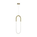 kelvo® GLOW KLV-101-0176 Κρεμαστό Φωτιστικό Οροφής LED 18W 1800lm 360° AC 220-240V IP20 Ρυθμιζόμενο Λευκό CCT με On/Off 2700K/4500K/6000K – Lumileds SMD Chip – Χρυσό Πλατίνα – Μ20 x Π2.5 x Υ60cm – 3 Χρόνια Εγγύηση