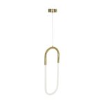 kelvo® GLOW KLV-101-0176 Κρεμαστό Φωτιστικό Οροφής LED 18W 1800lm 360° AC 220-240V IP20 Ρυθμιζόμενο Λευκό CCT με On/Off 2700K/4500K/6000K – Lumileds SMD Chip – Χρυσό Πλατίνα – Μ20 x Π2.5 x Υ60cm – 3 Χρόνια Εγγύηση