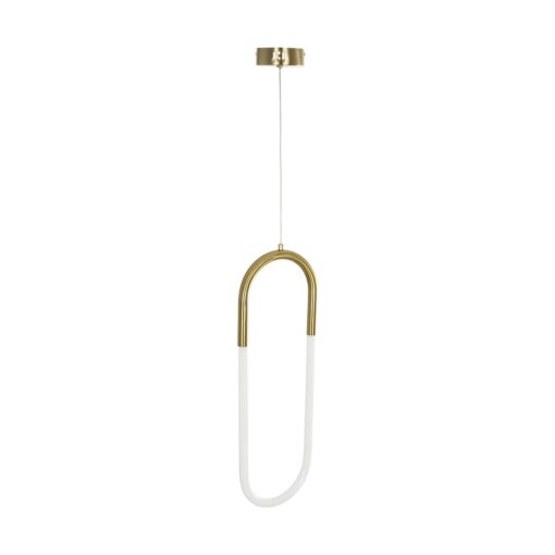 kelvo® GLOW KLV-101-0176 Κρεμαστό Φωτιστικό Οροφής LED 18W 1800lm 360° AC 220-240V IP20 Ρυθμιζόμενο Λευκό CCT με On/Off 2700K/4500K/6000K – Lumileds SMD Chip – Χρυσό Πλατίνα – Μ20 x Π2.5 x Υ60cm – 3 Χρόνια Εγγύηση