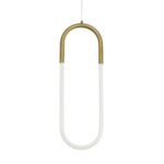 kelvo® GLOW KLV-101-0176 Κρεμαστό Φωτιστικό Οροφής LED 18W 1800lm 360° AC 220-240V IP20 Ρυθμιζόμενο Λευκό CCT με On/Off 2700K/4500K/6000K – Lumileds SMD Chip – Χρυσό Πλατίνα – Μ20 x Π2.5 x Υ60cm – 3 Χρόνια Εγγύηση