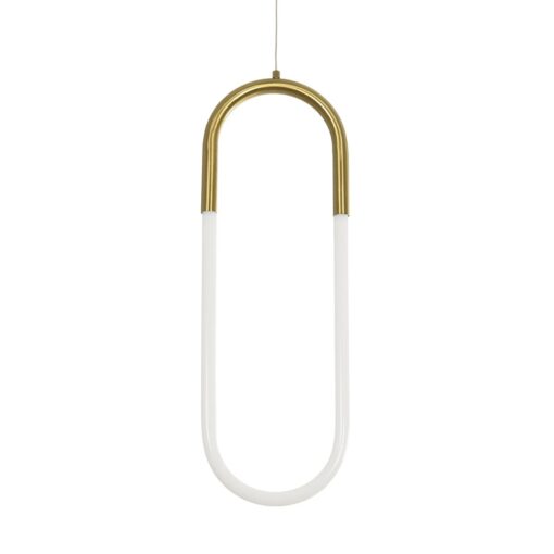 kelvo® GLOW KLV-101-0176 Κρεμαστό Φωτιστικό Οροφής LED 18W 1800lm 360° AC 220-240V IP20 Ρυθμιζόμενο Λευκό CCT με On/Off 2700K/4500K/6000K – Lumileds SMD Chip – Χρυσό Πλατίνα – Μ20 x Π2.5 x Υ60cm – 3 Χρόνια Εγγύηση