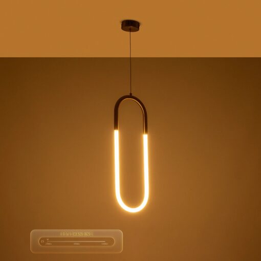 kelvo® GLOW KLV-101-0176 Κρεμαστό Φωτιστικό Οροφής LED 18W 1800lm 360° AC 220-240V IP20 Ρυθμιζόμενο Λευκό CCT με On/Off 2700K/4500K/6000K – Lumileds SMD Chip – Χρυσό Πλατίνα – Μ20 x Π2.5 x Υ60cm – 3 Χρόνια Εγγύηση