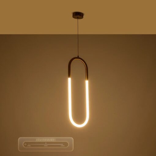 kelvo® GLOW KLV-101-0176 Κρεμαστό Φωτιστικό Οροφής LED 18W 1800lm 360° AC 220-240V IP20 Ρυθμιζόμενο Λευκό CCT με On/Off 2700K/4500K/6000K – Lumileds SMD Chip – Χρυσό Πλατίνα – Μ20 x Π2.5 x Υ60cm – 3 Χρόνια Εγγύηση