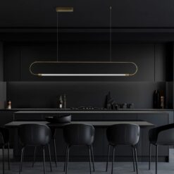 kelvo® GLOW KLV-101-0177 Κρεμαστό Φωτιστικό Οροφής LED 15W 1500lm 360° AC 220-240V IP20 Ρυθμιζόμενο Λευκό CCT με Χειριστήριο από 2700K έως 6000K Dimmable – Lumileds SMD Chip – Χρυσό Πλατίνα – Μ120 x Π3 x Υ17cm – 3 Χρόνια Εγγύηση