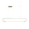 kelvo® GLOW KLV-101-0177 Κρεμαστό Φωτιστικό Οροφής LED 15W 1500lm 360° AC 220-240V IP20 Ρυθμιζόμενο Λευκό CCT με Χειριστήριο από 2700K έως 6000K Dimmable – Lumileds SMD Chip – Χρυσό Πλατίνα – Μ120 x Π3 x Υ17cm – 3 Χρόνια Εγγύηση