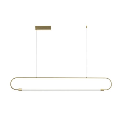 kelvo® GLOW KLV-101-0177 Κρεμαστό Φωτιστικό Οροφής LED 15W 1500lm 360° AC 220-240V IP20 Ρυθμιζόμενο Λευκό CCT με Χειριστήριο από 2700K έως 6000K Dimmable – Lumileds SMD Chip – Χρυσό Πλατίνα – Μ120 x Π3 x Υ17cm – 3 Χρόνια Εγγύηση