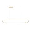 kelvo® GLOW KLV-101-0177 Κρεμαστό Φωτιστικό Οροφής LED 15W 1500lm 360° AC 220-240V IP20 Ρυθμιζόμενο Λευκό CCT με Χειριστήριο από 2700K έως 6000K Dimmable – Lumileds SMD Chip – Χρυσό Πλατίνα – Μ120 x Π3 x Υ17cm – 3 Χρόνια Εγγύηση