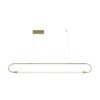 kelvo® GLOW KLV-101-0177 Κρεμαστό Φωτιστικό Οροφής LED 15W 1500lm 360° AC 220-240V IP20 Ρυθμιζόμενο Λευκό CCT με Χειριστήριο από 2700K έως 6000K Dimmable – Lumileds SMD Chip – Χρυσό Πλατίνα – Μ120 x Π3 x Υ17cm – 3 Χρόνια Εγγύηση