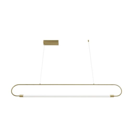 kelvo® GLOW KLV-101-0177 Κρεμαστό Φωτιστικό Οροφής LED 15W 1500lm 360° AC 220-240V IP20 Ρυθμιζόμενο Λευκό CCT με Χειριστήριο από 2700K έως 6000K Dimmable – Lumileds SMD Chip – Χρυσό Πλατίνα – Μ120 x Π3 x Υ17cm – 3 Χρόνια Εγγύηση