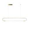 kelvo® GLOW KLV-101-0177 Κρεμαστό Φωτιστικό Οροφής LED 15W 1500lm 360° AC 220-240V IP20 Ρυθμιζόμενο Λευκό CCT με Χειριστήριο από 2700K έως 6000K Dimmable – Lumileds SMD Chip – Χρυσό Πλατίνα – Μ120 x Π3 x Υ17cm – 3 Χρόνια Εγγύηση