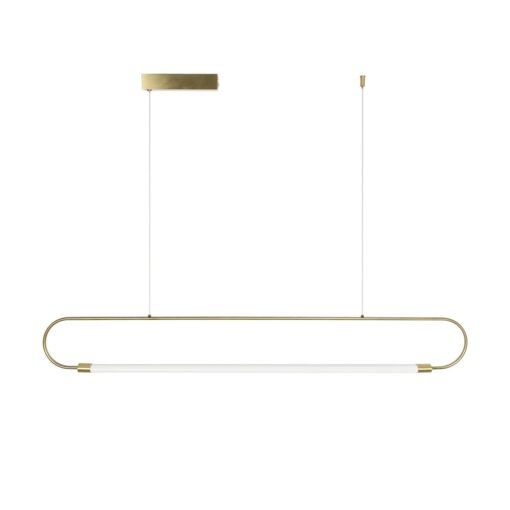kelvo® GLOW KLV-101-0177 Κρεμαστό Φωτιστικό Οροφής LED 15W 1500lm 360° AC 220-240V IP20 Ρυθμιζόμενο Λευκό CCT με Χειριστήριο από 2700K έως 6000K Dimmable – Lumileds SMD Chip – Χρυσό Πλατίνα – Μ120 x Π3 x Υ17cm – 3 Χρόνια Εγγύηση