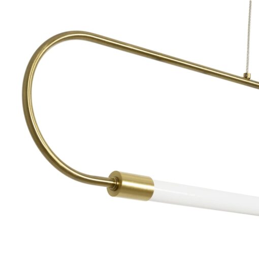 kelvo® GLOW KLV-101-0177 Κρεμαστό Φωτιστικό Οροφής LED 15W 1500lm 360° AC 220-240V IP20 Ρυθμιζόμενο Λευκό CCT με Χειριστήριο από 2700K έως 6000K Dimmable – Lumileds SMD Chip – Χρυσό Πλατίνα – Μ120 x Π3 x Υ17cm – 3 Χρόνια Εγγύηση