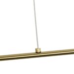 kelvo® GLOW KLV-101-0177 Κρεμαστό Φωτιστικό Οροφής LED 15W 1500lm 360° AC 220-240V IP20 Ρυθμιζόμενο Λευκό CCT με Χειριστήριο από 2700K έως 6000K Dimmable – Lumileds SMD Chip – Χρυσό Πλατίνα – Μ120 x Π3 x Υ17cm – 3 Χρόνια Εγγύηση