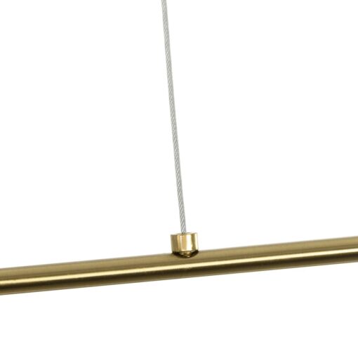 kelvo® GLOW KLV-101-0177 Κρεμαστό Φωτιστικό Οροφής LED 15W 1500lm 360° AC 220-240V IP20 Ρυθμιζόμενο Λευκό CCT με Χειριστήριο από 2700K έως 6000K Dimmable – Lumileds SMD Chip – Χρυσό Πλατίνα – Μ120 x Π3 x Υ17cm – 3 Χρόνια Εγγύηση