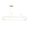 kelvo® GLOW KLV-101-0177 Κρεμαστό Φωτιστικό Οροφής LED 15W 1500lm 360° AC 220-240V IP20 Ρυθμιζόμενο Λευκό CCT με Χειριστήριο από 2700K έως 6000K Dimmable – Lumileds SMD Chip – Χρυσό Πλατίνα – Μ120 x Π3 x Υ17cm – 3 Χρόνια Εγγύηση