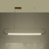 kelvo® GLOW KLV-101-0177 Κρεμαστό Φωτιστικό Οροφής LED 15W 1500lm 360° AC 220-240V IP20 Ρυθμιζόμενο Λευκό CCT με Χειριστήριο από 2700K έως 6000K Dimmable – Lumileds SMD Chip – Χρυσό Πλατίνα – Μ120 x Π3 x Υ17cm – 3 Χρόνια Εγγύηση