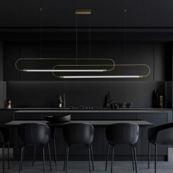 kelvo® GLOW KLV-101-0178 Κρεμαστό Φωτιστικό Οροφής LED 28W 2800lm 360° AC 220-240V IP20 Ρυθμιζόμενο Λευκό CCT με Χειριστήριο από 2700K έως 6000K Dimmable – Lumileds SMD Chip – Χρυσό Πλατίνα – Μ167 x Π7 x Υ24cm – 3 Χρόνια Εγγύηση