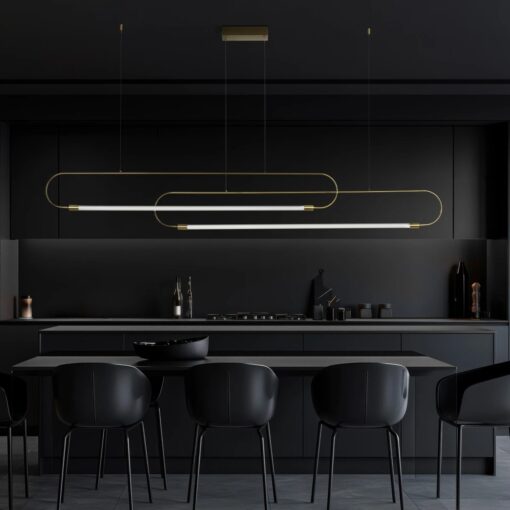 kelvo® GLOW KLV-101-0178 Κρεμαστό Φωτιστικό Οροφής LED 28W 2800lm 360° AC 220-240V IP20 Ρυθμιζόμενο Λευκό CCT με Χειριστήριο από 2700K έως 6000K Dimmable – Lumileds SMD Chip – Χρυσό Πλατίνα – Μ167 x Π7 x Υ24cm – 3 Χρόνια Εγγύηση