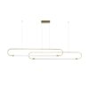 kelvo® GLOW KLV-101-0178 Κρεμαστό Φωτιστικό Οροφής LED 28W 2800lm 360° AC 220-240V IP20 Ρυθμιζόμενο Λευκό CCT με Χειριστήριο από 2700K έως 6000K Dimmable – Lumileds SMD Chip – Χρυσό Πλατίνα – Μ167 x Π7 x Υ24cm – 3 Χρόνια Εγγύηση