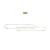 kelvo® GLOW KLV-101-0178 Κρεμαστό Φωτιστικό Οροφής LED 28W 2800lm 360° AC 220-240V IP20 Ρυθμιζόμενο Λευκό CCT με Χειριστήριο από 2700K έως 6000K Dimmable – Lumileds SMD Chip – Χρυσό Πλατίνα – Μ167 x Π7 x Υ24cm – 3 Χρόνια Εγγύηση