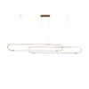 kelvo® GLOW KLV-101-0178 Κρεμαστό Φωτιστικό Οροφής LED 28W 2800lm 360° AC 220-240V IP20 Ρυθμιζόμενο Λευκό CCT με Χειριστήριο από 2700K έως 6000K Dimmable – Lumileds SMD Chip – Χρυσό Πλατίνα – Μ167 x Π7 x Υ24cm – 3 Χρόνια Εγγύηση