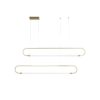 kelvo® GLOW KLV-101-0178 Κρεμαστό Φωτιστικό Οροφής LED 28W 2800lm 360° AC 220-240V IP20 Ρυθμιζόμενο Λευκό CCT με Χειριστήριο από 2700K έως 6000K Dimmable – Lumileds SMD Chip – Χρυσό Πλατίνα – Μ167 x Π7 x Υ24cm – 3 Χρόνια Εγγύηση