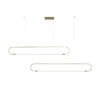 kelvo® GLOW KLV-101-0178 Κρεμαστό Φωτιστικό Οροφής LED 28W 2800lm 360° AC 220-240V IP20 Ρυθμιζόμενο Λευκό CCT με Χειριστήριο από 2700K έως 6000K Dimmable – Lumileds SMD Chip – Χρυσό Πλατίνα – Μ167 x Π7 x Υ24cm – 3 Χρόνια Εγγύηση