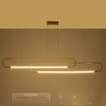 kelvo® GLOW KLV-101-0178 Κρεμαστό Φωτιστικό Οροφής LED 28W 2800lm 360° AC 220-240V IP20 Ρυθμιζόμενο Λευκό CCT με Χειριστήριο από 2700K έως 6000K Dimmable – Lumileds SMD Chip – Χρυσό Πλατίνα – Μ167 x Π7 x Υ24cm – 3 Χρόνια Εγγύηση