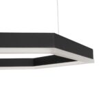 kelvo® LEXAGON KLV-101-0179 Κρεμαστό Φωτιστικό Οροφής LED 120W 12000lm 200° AC 220-240V IP20 Ρυθμιζόμενο Λευκό CCT με Χειριστήριο από 2700K έως 6000K Dimmable – Lumileds SMD Chip – Μαύρο Ματ – Μ110 x Π90 x Υ110cm – 3 Χρόνια Εγγύηση