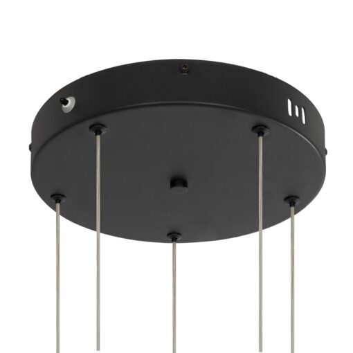 kelvo® LEXAGON KLV-101-0179 Κρεμαστό Φωτιστικό Οροφής LED 120W 12000lm 200° AC 220-240V IP20 Ρυθμιζόμενο Λευκό CCT με Χειριστήριο από 2700K έως 6000K Dimmable – Lumileds SMD Chip – Μαύρο Ματ – Μ110 x Π90 x Υ110cm – 3 Χρόνια Εγγύηση