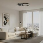 kelvo® VENOM KLV-101-0181 Φωτιστικό Οροφής LED 45W 4500lm 360° AC 220-240V IP20 Ρυθμιζόμενο Λευκό CCT με Χειριστήριο από 2700K έως 6000K Dimmable – Lumileds SMD Chip – Μαύρο Ματ – Μ60 x Π40 x Υ7.5cm – 3 Χρόνια Εγγύηση