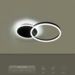 kelvo® VENOM KLV-101-0181 Φωτιστικό Οροφής LED 45W 4500lm 360° AC 220-240V IP20 Ρυθμιζόμενο Λευκό CCT με Χειριστήριο από 2700K έως 6000K Dimmable – Lumileds SMD Chip – Μαύρο Ματ – Μ60 x Π40 x Υ7.5cm – 3 Χρόνια Εγγύηση