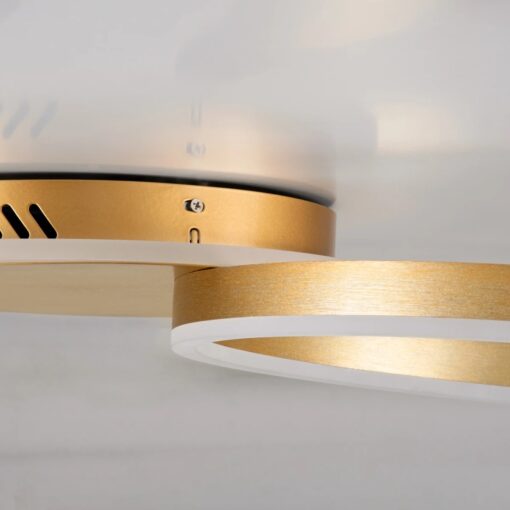 kelvo® VENOM KLV-101-0183 Φωτιστικό Οροφής LED 45W 4500lm 360° AC 220-240V IP20 Ρυθμιζόμενο Λευκό CCT με Χειριστήριο από 2700K έως 6000K Dimmable – Lumileds SMD Chip – Χρυσό Πλατίνα – Μ60 x Π40 x Υ7.5cm – 3 Χρόνια Εγγύηση
