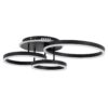 kelvo® VENOM KLV-101-0184 Φωτιστικό Οροφής LED 100W 10000lm 360° AC 220-240V IP20 Ρυθμιζόμενο Λευκό CCT με Χειριστήριο από 2700K έως 6000K Dimmable – Lumileds SMD Chip – Μαύρο Ματ – Μ70 x Π40 x Υ16cm – 3 Χρόνια Εγγύηση