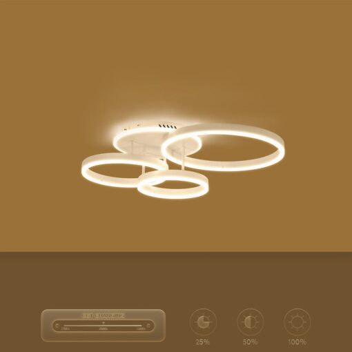 kelvo® VENOM KLV-101-0185 Φωτιστικό Οροφής LED 100W 10000lm 360° AC 220-240V IP20 Ρυθμιζόμενο Λευκό CCT με Χειριστήριο από 2700K έως 6000K Dimmable – Lumileds SMD Chip – Λευκό Ματ – Μ70 x Π40 x Υ16cm – 3 Χρόνια Εγγύηση